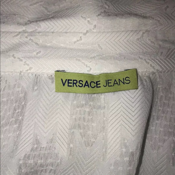 Versace Jeans Top white Authentic New IT44 US8 - Picture 4 of 5